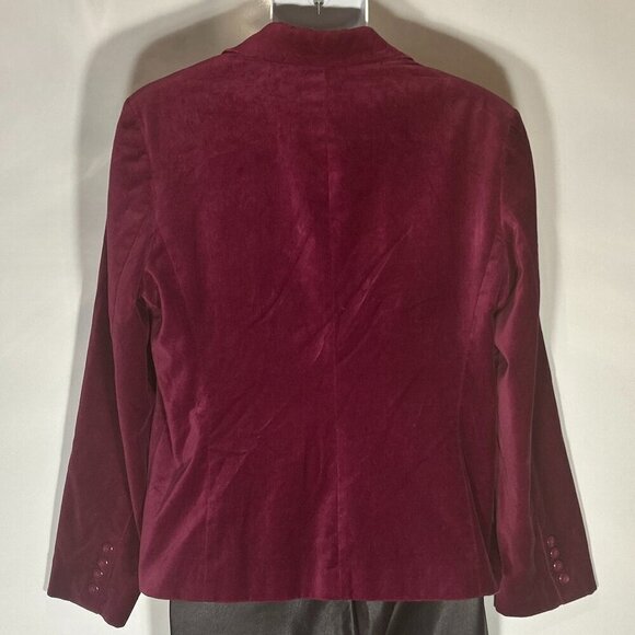 Rafaella SZ 16 Bright Purple Velvet Tailored Blazer Old money Academia Timeless - Picture 5 of 7